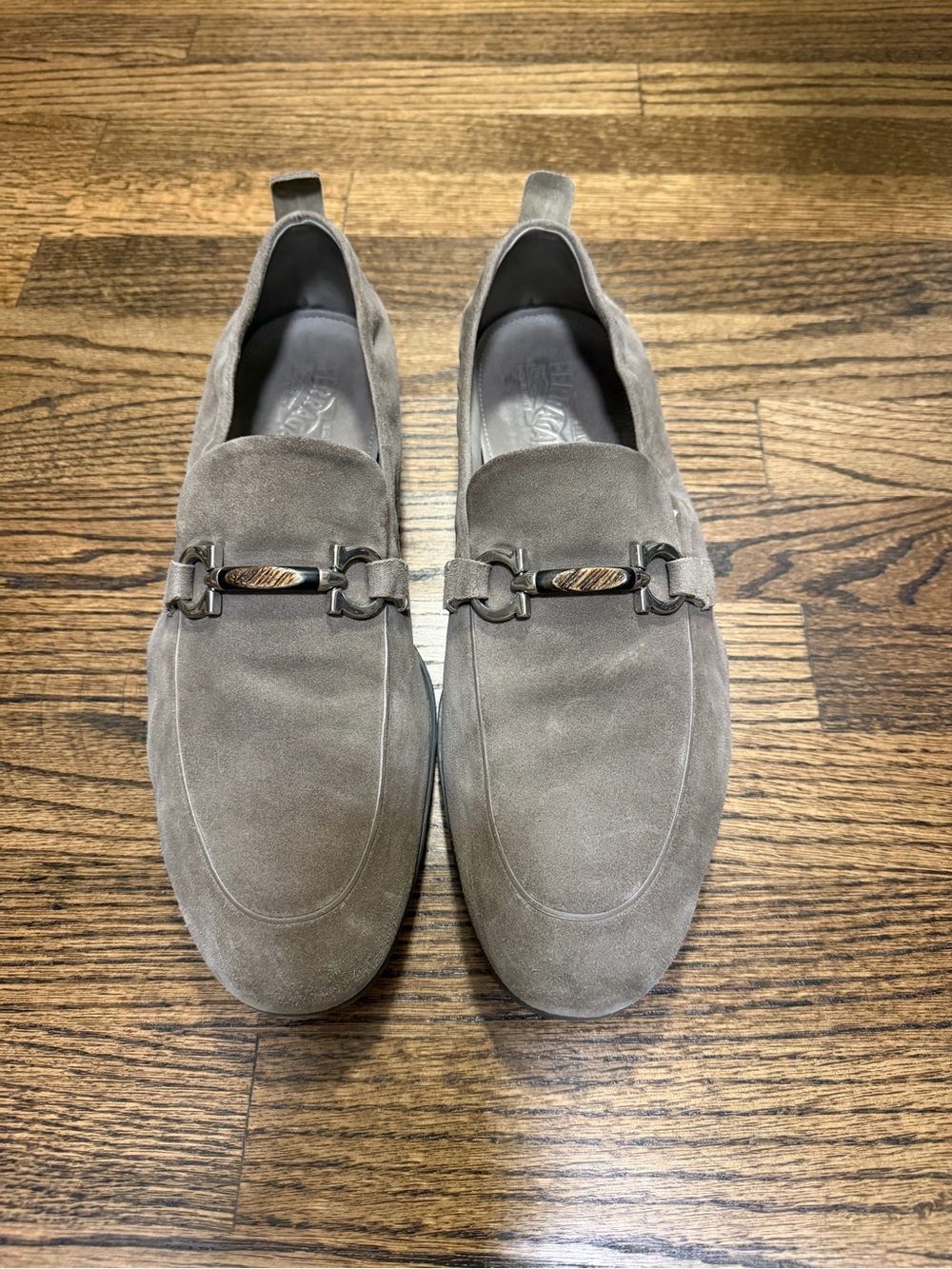 Salvatore Ferragamo Suede Bit Loafers